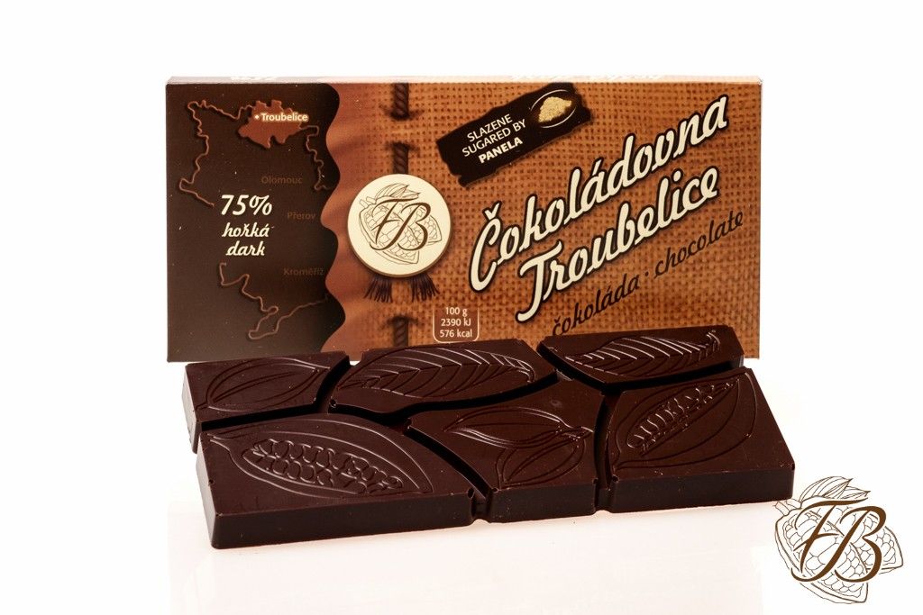Ciocolată Troubelice neagră 75%, 45g