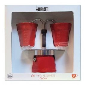 Set cadou Bialetti Mini Express 2 căni roșu