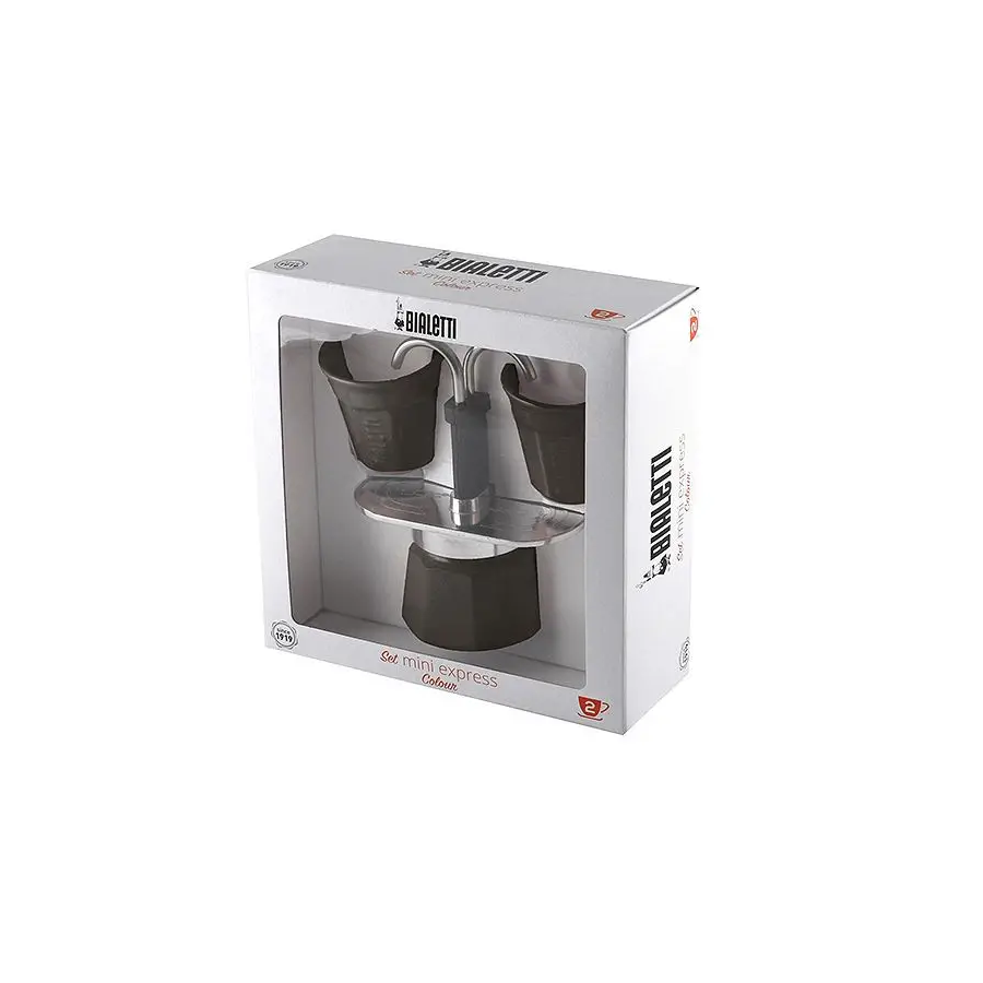 Set cadou Bialetti Mini Express 2 cești negru