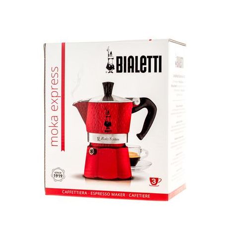 Bialetti Moka Express 3 moka pot czerwony