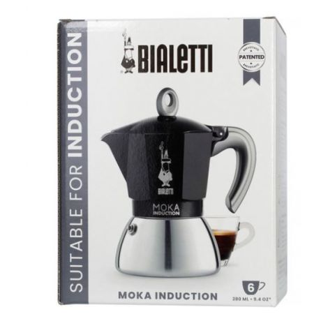 Bialetti Moka Inducție 6 cești negru NOU