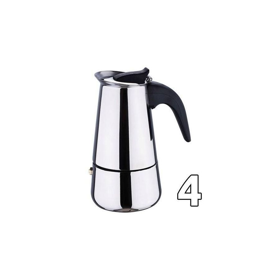 Cafetieră moka Kaffia 4 căni din oțel inoxidabil folosită / reducere