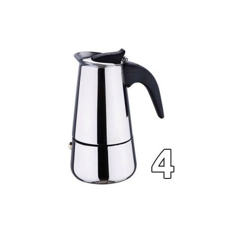 Oală Moka Kaffia 4 căni din oțel inoxidabil folosită / reducere