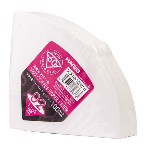 Filtre de hârtie Hario V60-02 100 buc, alb