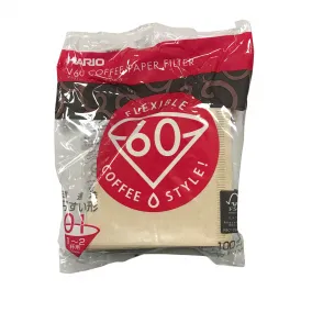 Filtre de hârtie Hario V60-01 100 buc, nealbite (VCF-01-100M)