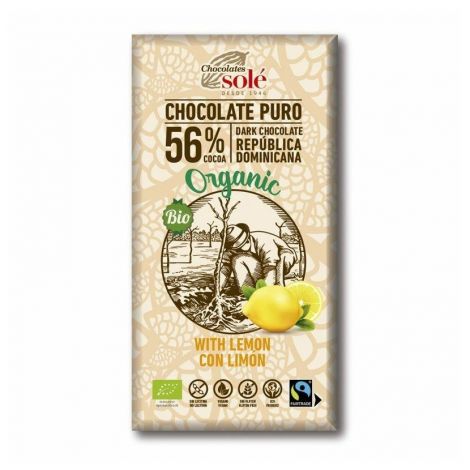 Ciocolată Chocolates Solé - 56% bio ciocolată cu lămâie