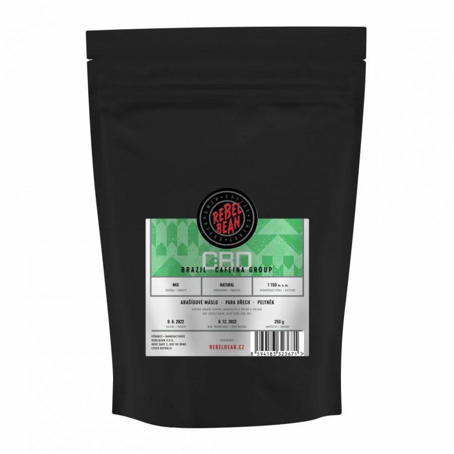 Cafea CBD Rebelbean Brazilia Cafeina Group, 250 g