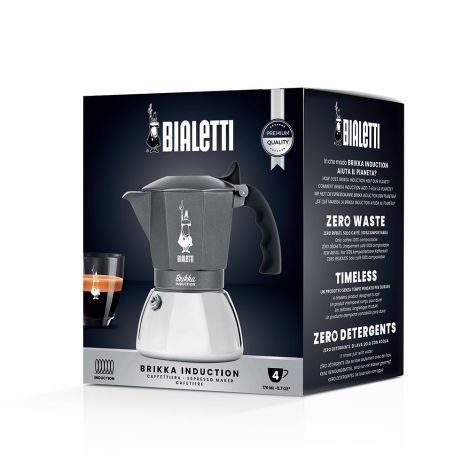 Cafetieră moka Bialetti Brikka Inducție 4 gri