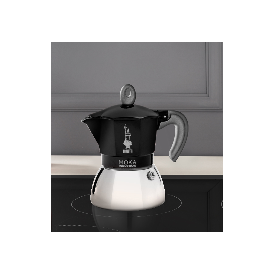 Bialetti Moka Inducție 4 cești negru NOU