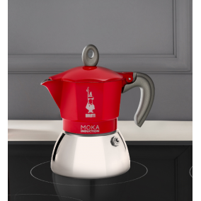 Bialetti Moka Inducție 2 căni roșu NOU 2