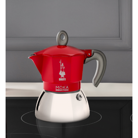 Bialetti Moka Inducție 2 căni roșu NOU