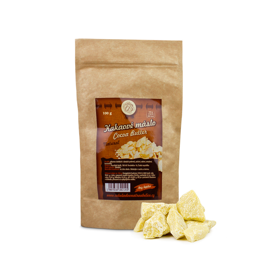 Unt de cacao natural, 100g, fabrica de ciocolată Troubelice