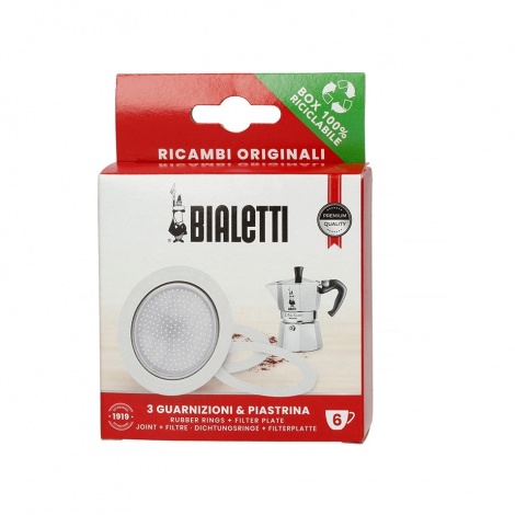 Etanșare aparat de cafea Bialetti din aluminiu cu 6 cești