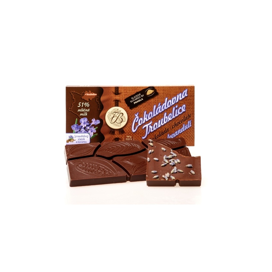 Ciocolată Troubelice Lavender 75%, 45g