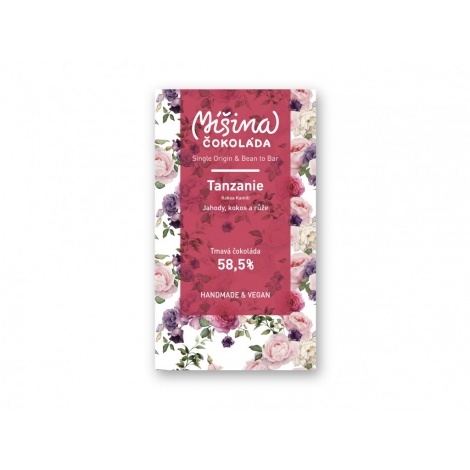 Ciocolată Ciocolată mixtă, Tanzania Căpșuni, nucă de cocos, trandafir 58,5%
