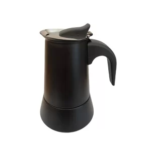 Kaffia Black 4 Cup Moka Pot - Negru