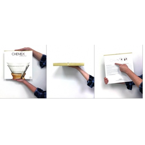 Filtre de hârtie Chemex 6-10 căni - alb Nepliat