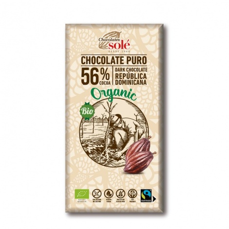 Chocolates Solé - 56% ciocolată ecologică 100g