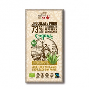 Chocolates Solé - 73% ciocolată organică fără zahăr cu agave, fără zahăr