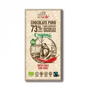 Chocolates Solé  - 73% ciocolată organică cu ardei iute