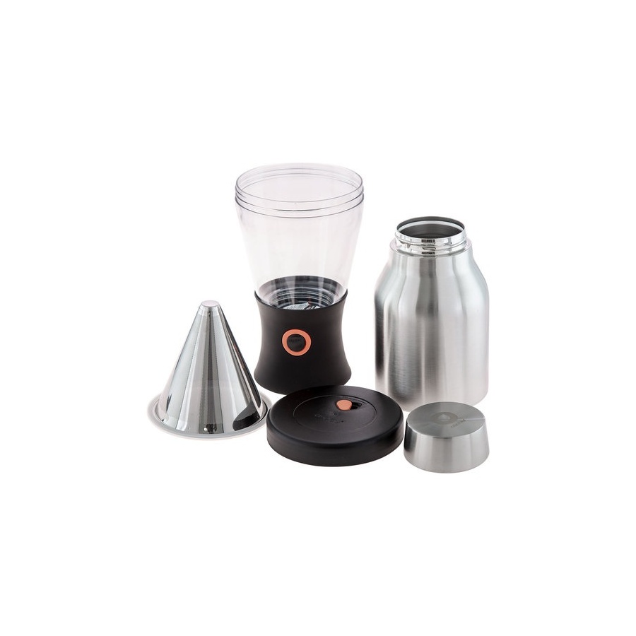 Asobu Cold Brewer - aparat de cafea pentru cafea caldă și rece - argintiu