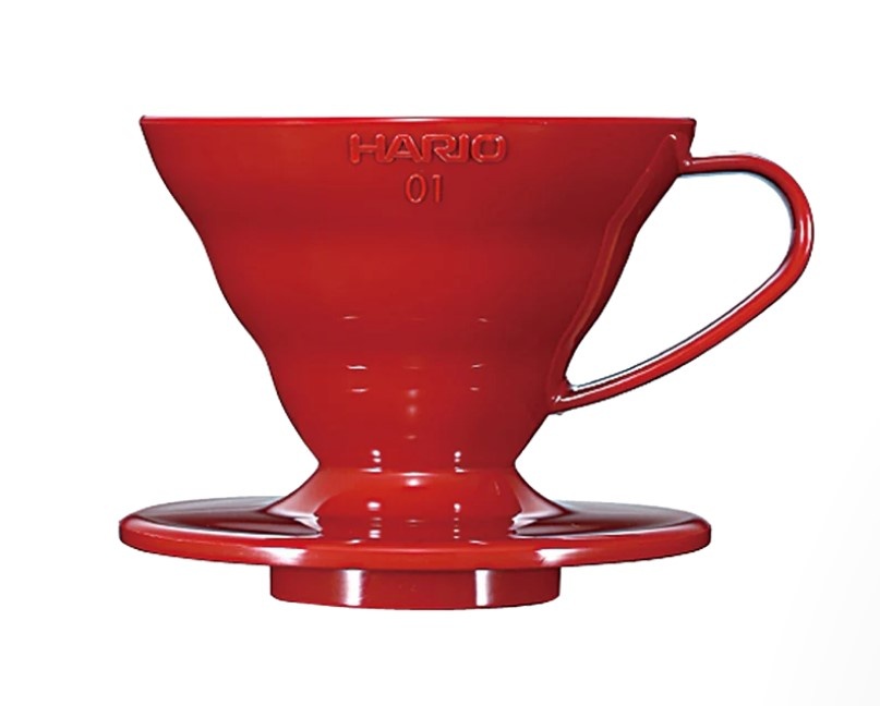 Hario Dripper V60 (VDR-01-R) roșu, din plastic