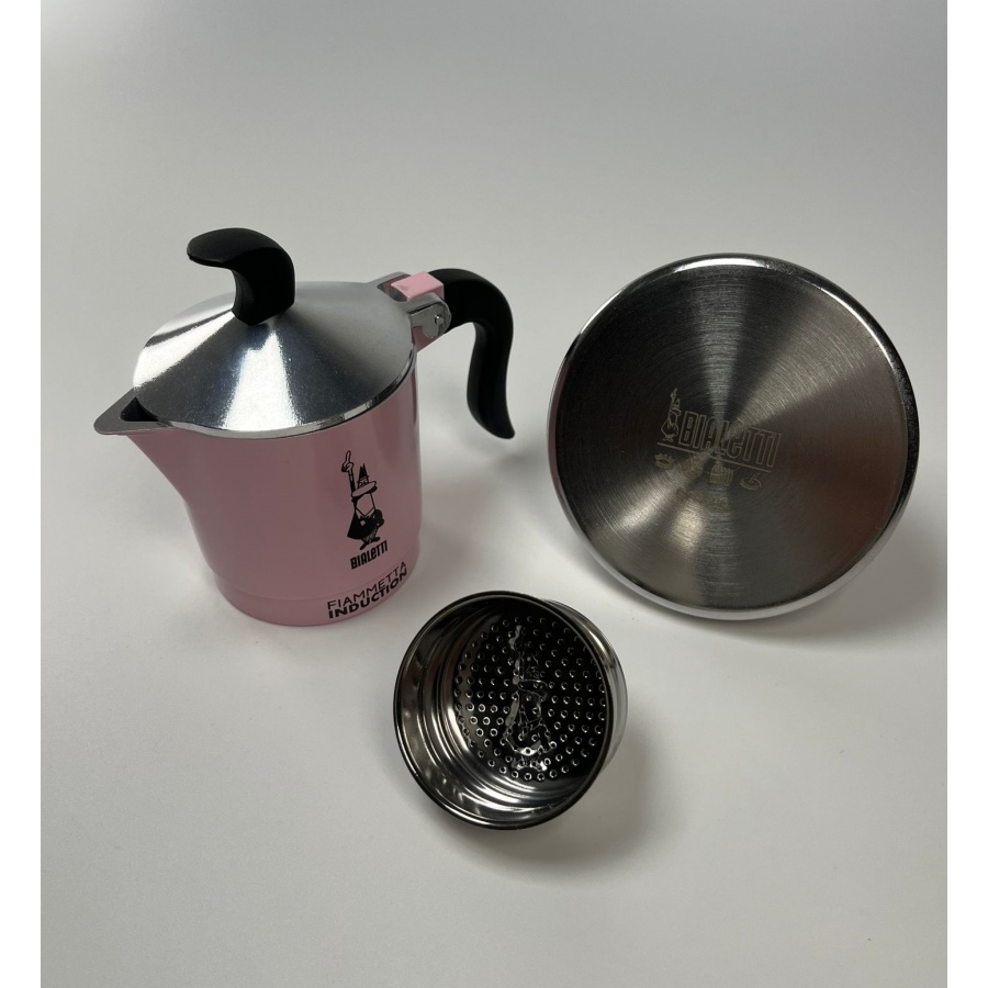 Bialetti Moka Moka Induction Fiammetta - 2 căni roz NOU