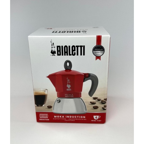 Bialetti Moka Induction 4 căni roșu