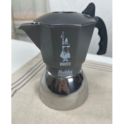 Cafetieră moka Bialetti Brikka Inducție 4 gri FOLOSIT / REDUCERE