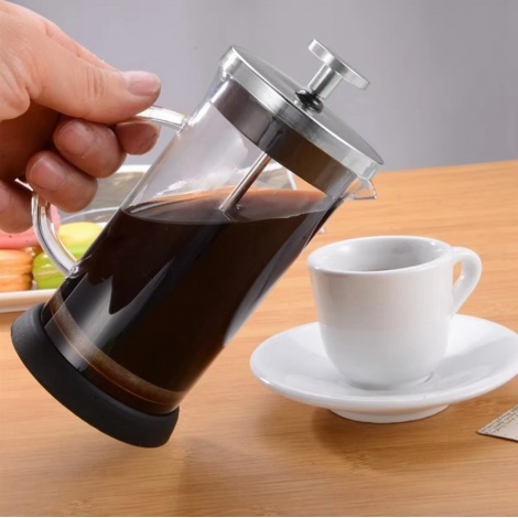 French press 350ml Kaffia din oțel inoxidabil negru