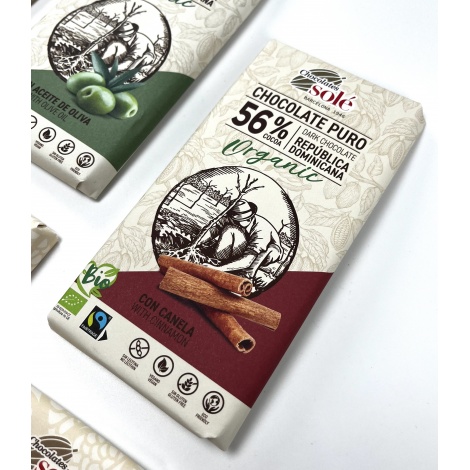Chocolates Solé - 56 bio ciocolată cu scorțișoară
