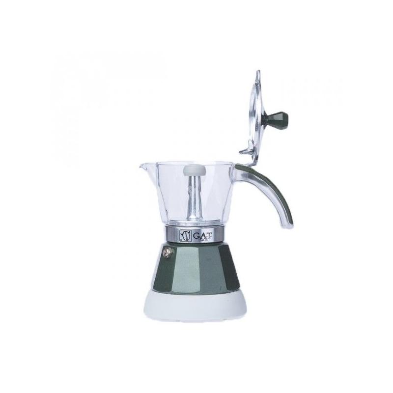 G.A.T. Vintage 2-4 elektrická moka konvice zelená