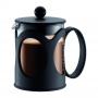 Presă franceză Bodum Kenya din plastic negru catifelat de lux, cu un volum de 500 ml, pentru prepararea unei cafele proaspete și delicioase. 