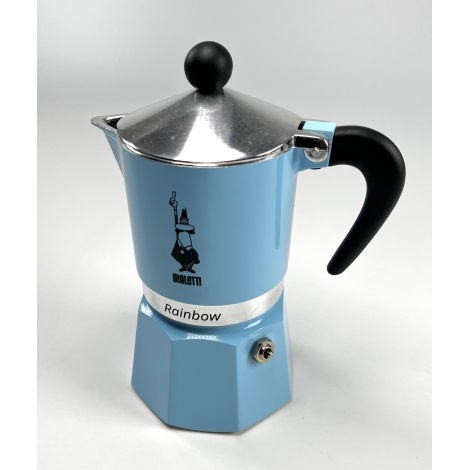Bialetti Rainbow 3 albastru moka pot