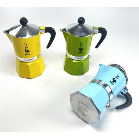 Oală moka verde Bialetti Rainbow 3