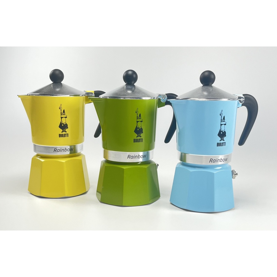 Oală moka verde Bialetti Rainbow 3