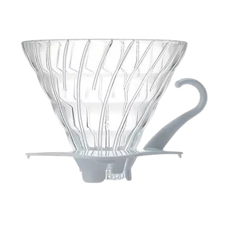 Dripper Hario V60-02 din sticlă - alb (VDG-02W)