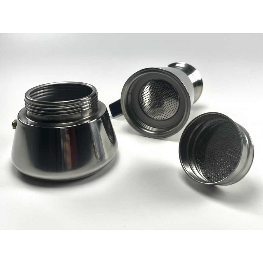 Oală Moka Kaffia 6 căni din oțel inoxidabil