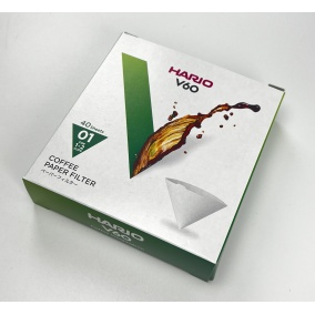 Filtry papierowe Hario V60-01 40 sztuk, białe (VCF-01-40W) 2