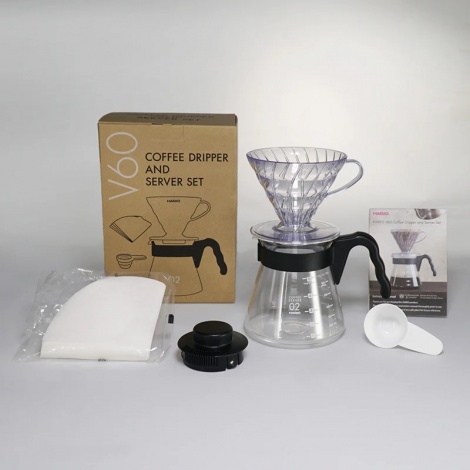 Hario V60 Pour Over Craft - negru (VCND-02B-EX)