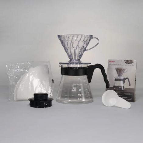 Hario V60 Pour Over Craft - negru (VCND-02B-EX)