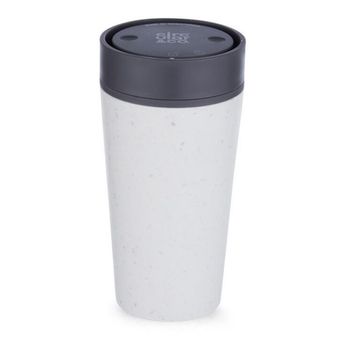 Pahar circular (rcup) Cretă și gri furtună 340 ml