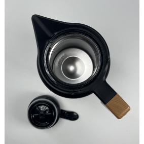 Termos Kaffia 2 l cu mâner din lemn - NEGRU 2