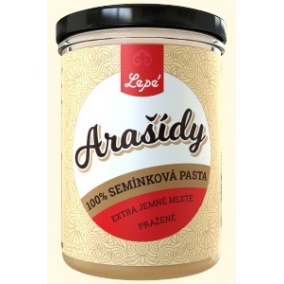 Lepé Pastă/unt de arahide 100% 400 g – măcinată fin, fără gluten și fără ulei de palmier