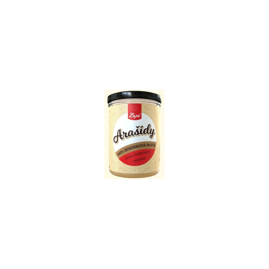 Lepé Pastă/unt de arahide 100% 400 g – măcinată fin, fără gluten și fără ulei de palmier