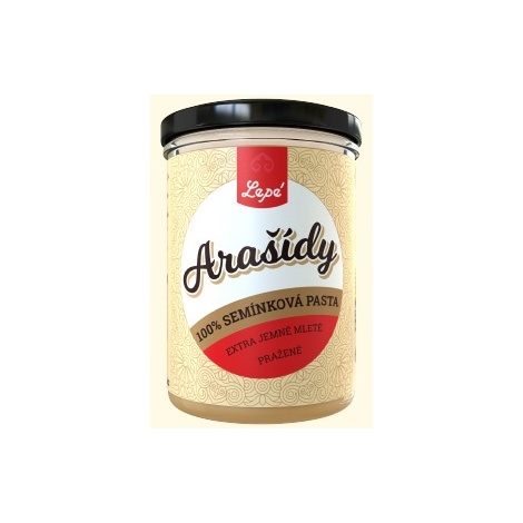 Lepé Pastă/unt de arahide 100% 400 g – măcinată fin, fără gluten și fără ulei de palmier