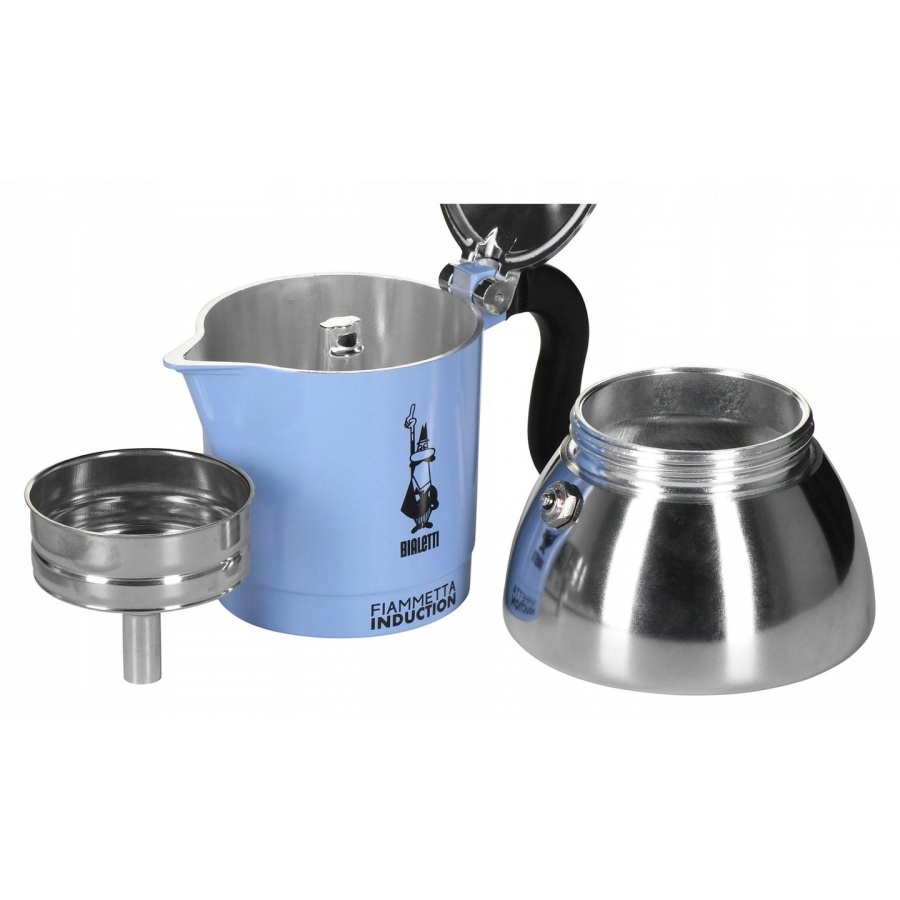 Bialetti Moka Induction Fiammetta - 2 căni albastru deschis NOU