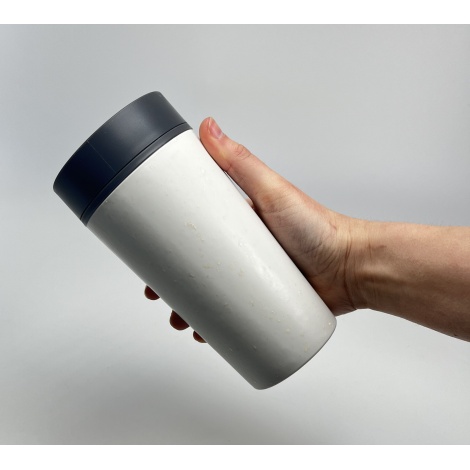 Pahar circular (rcup) Cretă și gri furtună 340 ml