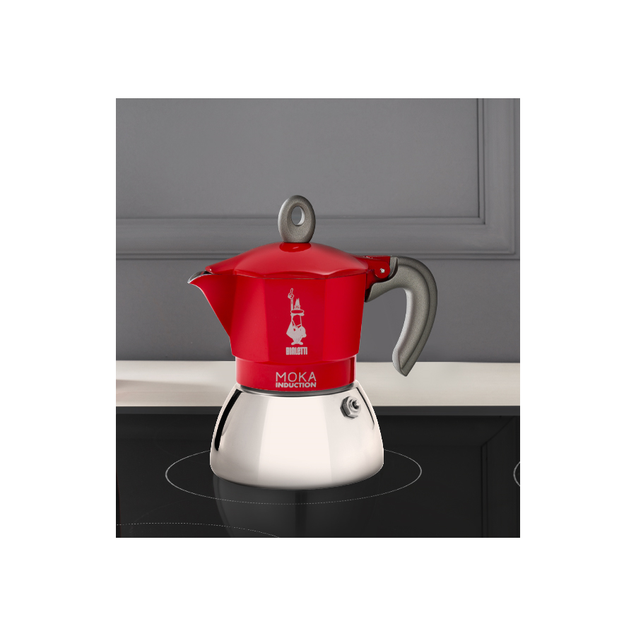 Bialetti Moka Induction 4 căni roșu - FOLOSIT / REDUCERE