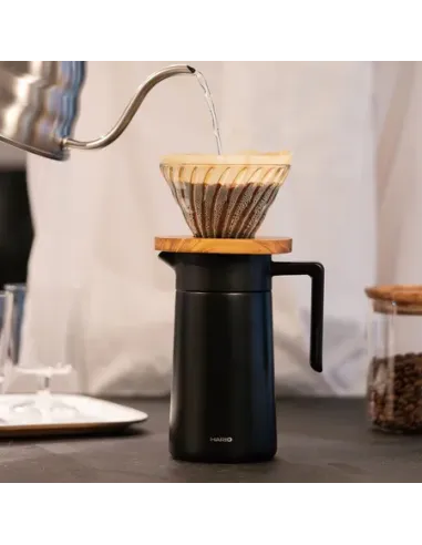 Ulcior termo Hario 600 ml cu suprafață ceramică - BLACK